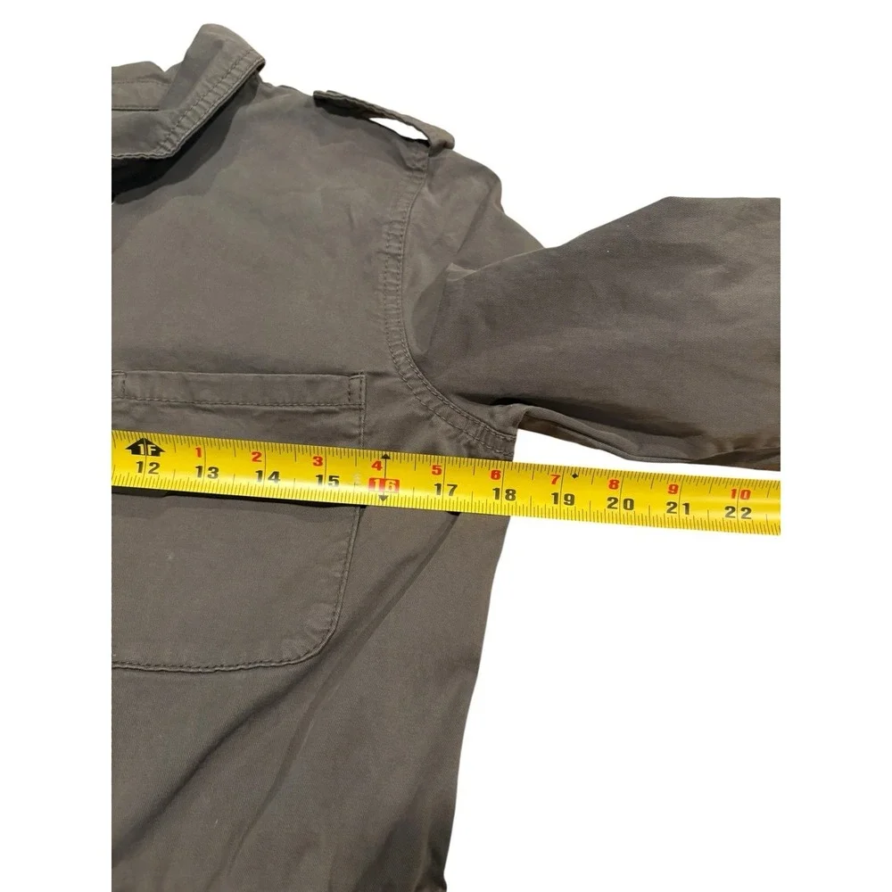 Hinge Utility Jacket Cargo Style Adjustable Waist Sz Small Military Olive